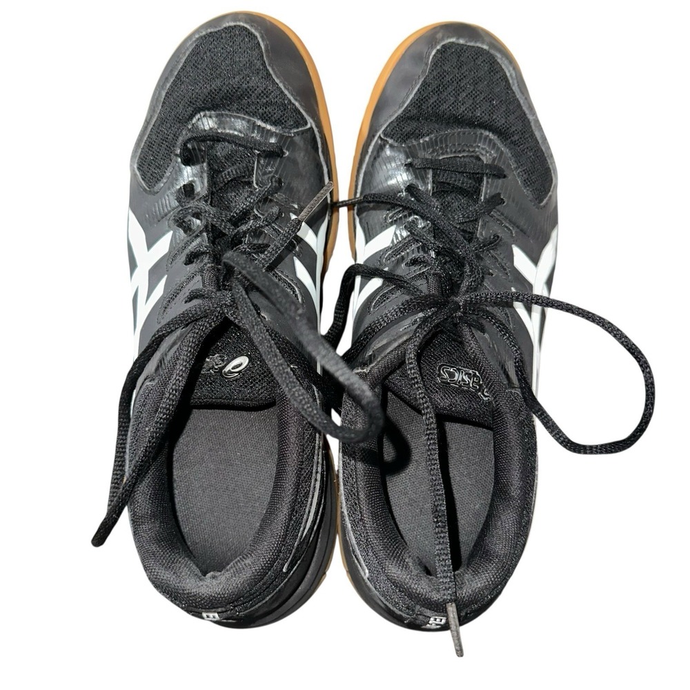 ASICS GEL Rocket Court Shoes Black Gum Sole Volleyball Indoor Womens‎ 8.5